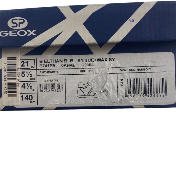 NEW GEOX Boy's ELTHAN Shoe Sneaker Runners - Size 5.5 - Picture 8 of 9